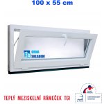 ERKADO Plastové okno 100x55 cm bílé sklopné – Hledejceny.cz