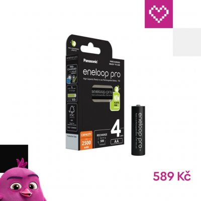 Panasonic Eneloop Pro AA 4ks 3HCDE/4BE – Zboží Živě