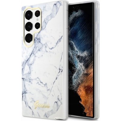Pouzdro Guess Samsung Galaxy S23 Ultra Marble bílé – Sleviste.cz