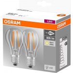 Osram LED světelný zdroj Base Classic A, 7 W, 806 lm, teplá bílá, E27, 2 ks LED BASE CL A 60 6W/827 E27 FIL, B – Zboží Živě