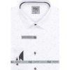 Pánská Košile AMJ slim fit pánská košile dlouhý rukáv se vzorem bílá VDSBR1315