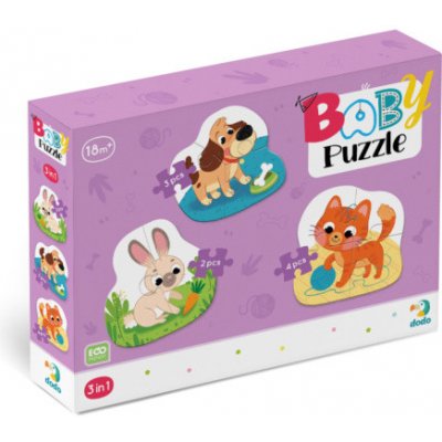 DODO Baby puzzle Domácí mazlíčci 3v1 2,3,4 dílků – Zbozi.Blesk.cz