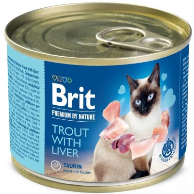 Brit Premium by Nature Cat Trout with Liver 6 x 0,2 kg – Zboží Mobilmania