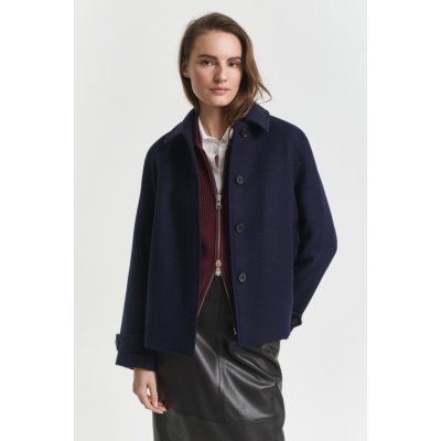 Gant Short Wool Blend Car Coat evenig blue – Sleviste.cz
