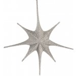 Clayre & Eef Papírová vánoční hvězda stříbrná – 125x10x125 cm – Hledejceny.cz