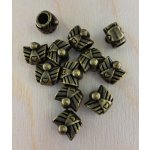 Kovový korálek - anděl - staromosazný - 10 x 11 x 9 mm - 1 ks – Zboží Dáma