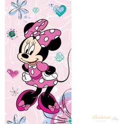 Jerry Fabrics Osuška Minnie Pink Bow 02 70 x 140 cm