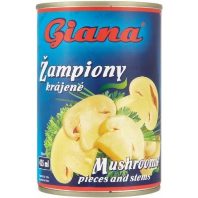 Giana Žampiony krájené v mírně slaném nálevu 425 ml 400 g – Hledejceny.cz