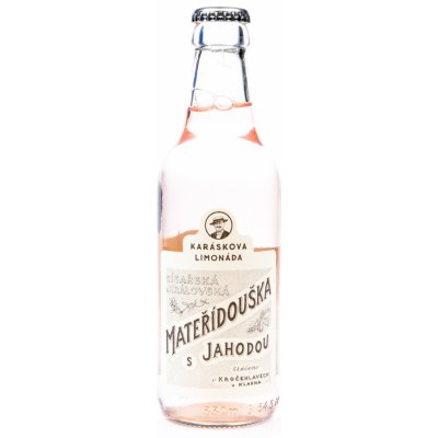 Karáskova limonáda mateřídouška s jahodou 330 ml – Sleviste.cz