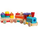 BINO Barevný dřevěný vláček MAXI – Zboží Dáma