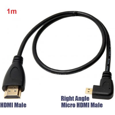 ROLLIN HIGH SPEED HDMI CABLE 4K HDMI to microHDMI PRAVÝ 1m GO_9023 – Hledejceny.cz
