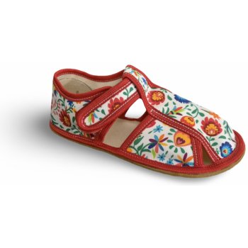 Baby Bare Shoes bačkory white folklore