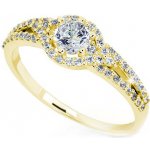 GEMMAX Z6816 2802 Třpytivý zlatý dámský prsten se zirkony model Z6816 2802 vel. 55 – zlatý šperk ryzosti 585/1000 v Dárkovém balení s Certifikátem GLRYB 55 31351 – Zboží Mobilmania