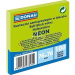 Donau samolepicí bloček 76 x 76 mm, 100 listů, Neon Zelený – Zboží Živě