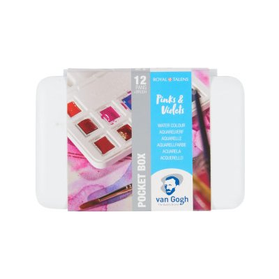 Van Gogh sada akvarelových barev 12ks Pocketbox pinks + violets – Hledejceny.cz