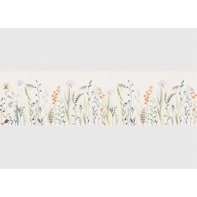 AG Design WB-8485 Samolepící bordura Jemný Květ, rozměry 5 m x 13,8 cm – Zboží Dáma