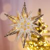 Vánoční osvětlení Nábytek XL HI Svítící hvězda dřevěná vyřezávaná dekorace