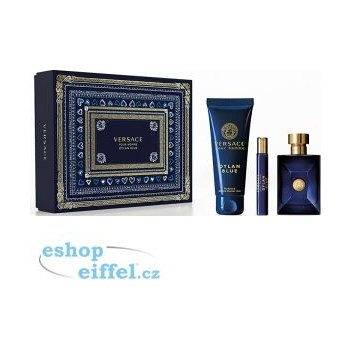 Versace Pour Homme Dylan Blue EDT 100 ml + EDT 10 ml + sprchový gel 150 ml dárková sada