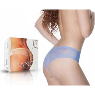 Julimex Tanga panty s krajkou Modrá – Sleviste.cz