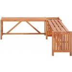 vidaXL Zahradní rohová lavice s truhlíkem 117x117x40 cm masivní akácie 46345 – Zboží Dáma