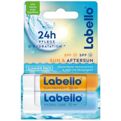 Labello Sun Protect OF 50 + Hydro Care OF 15 Pečující balzám na rty 2 x 4,8 g – Zboží Dáma