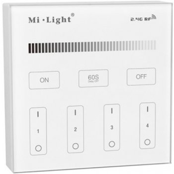 TopLux Mi-Light - 4KR nástěnný ovladač 2xAAA pro jednobarevné osvětlení  MiBoxer B1 od 878 Kč - Heureka.cz