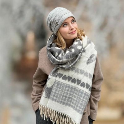 Krumlovanka šál Cashmere Sensation P-72635-G šedý – Sleviste.cz