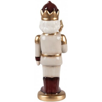 Clayre & Eef Béžová keramická dekorace Louskáček ChrisMs - 9*7*26 cm - Clayre & Eef – Hledejceny.cz