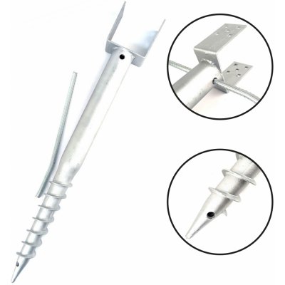 SVX Zemní vrut žárově pozinkovaný 120mm 121x1085 – Hledejceny.cz