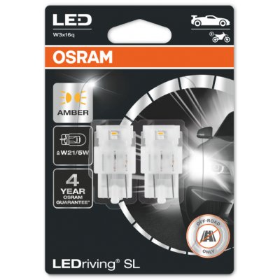 Osram LED W21/5W 7515DYP-02B AMBER 12V 1,8W W3x16q – Sleviste.cz