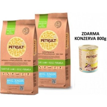 Petkult Maxi Junior Lamb & Rice 2 x 12 kg