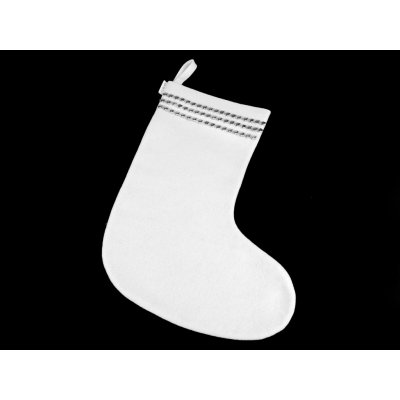 Mikulášská vánoční bota hvězdy bílá 1ks – Zboží Mobilmania