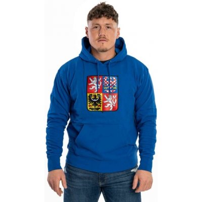 FAN LOGO NATHAN STÁTNÍ ZNAK NÁŠIVKA mikina modrá royal – Sleviste.cz