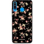 Pouzdro Mobiwear Glossy Huawei P30 Lite - G039G - Květy na černé – Zboží Mobilmania