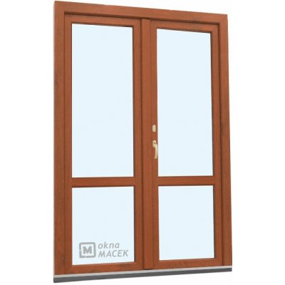 Kömmerling balkonové dveře 70 AD O+OS klapačka s příčkou levé zlatý dub/bílá 120 x 210 cm oboustranná klika + FAB + hlin – Hledejceny.cz