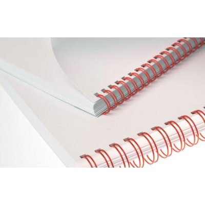 COPIERLAND Kovové hřbety červené 3:1 pro drátěnou vazbu, průměr 16mm, vazba max 140 listů, 50ks – Zboží Živě