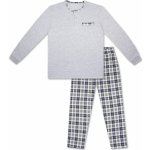 Wolf S2476A pánské pyžamo dlouhé šedé – Zboží Dáma