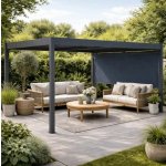 Boční zástěna pro bioklimatickou pergolu BestBerg BBP-W279 / 279 × 204 cm / šedá – Hledejceny.cz