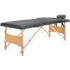 Masážní stůl a židle vidaXL Marketos Masážní stůl se 2 zónami dřevěný rám antracitový 186 x 68 cm