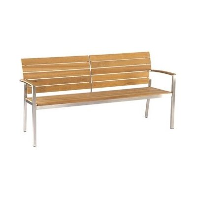Stern Nerezová lavice Savona ,160x55x80 cm nerezový rám teak s417429 – Zboží Mobilmania