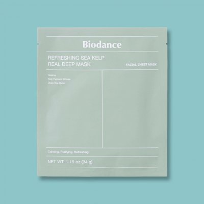 BIODANCE REFRESHING SEA KELP REAL DEEP MASK Inovativní zklidňující maska s s fermentovanou mořskou řasou 34 g – Zboží Dáma