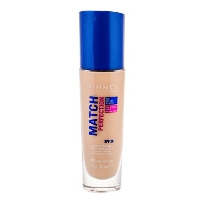 Rimmel London Match Perfection SPF20 tekutý make-up 001 Fair Porcelain 30 ml