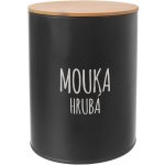 Orion dóza plech dřevo Mouka hrubá dekor Black 2,3 l – Zboží Mobilmania