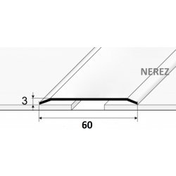 Küberit Přechodový profil F8 60mm 1,2mm 1 m