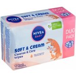 Nivea Baby Soft & Cream Cleanse & Care Wipes 2x57 ks – Zboží Dáma