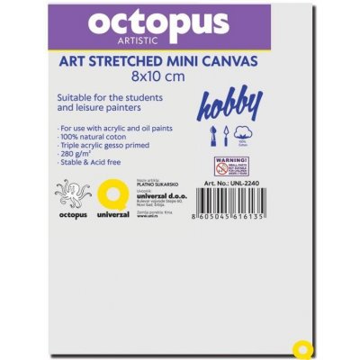 Octopus Hobby mini malířské plátno 280 g 8 x 10 cm – Sleviste.cz