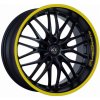 Alu kolo, lité kolo Barracuda Voltec T6 8x17 5x112 ET30 matt black trim yellow