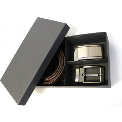 Penny belts Luxusní set koženého společenského opasku se 2 sponami 60035-020-22 a 4PS černý – Zbozi.Blesk.cz