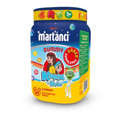 Marťánci Gummy Karol a Kvído 50 tablet +samolepky PROMO – Hledejceny.cz