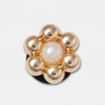 Odznáček Jibbitz – Gold and Pearl Tiny Flower – Hledejceny.cz